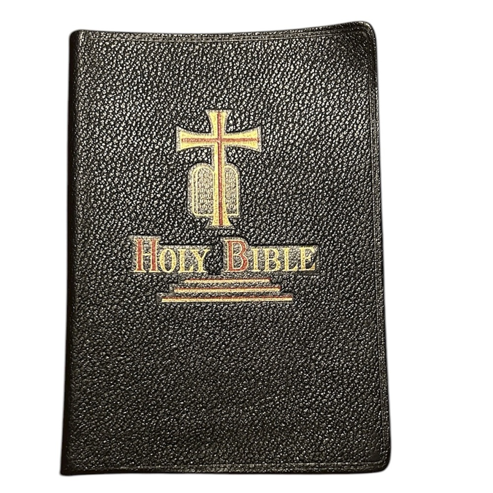 1962 St Joseph New Catholic Edition Holy Bible Illustrated Vintage‎ Black READ